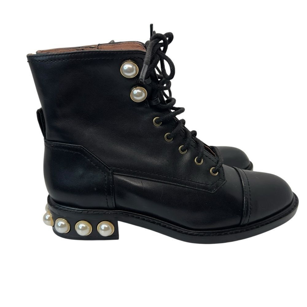 Nwt Louise Et Cie sz 6 Pearl studded combat boots